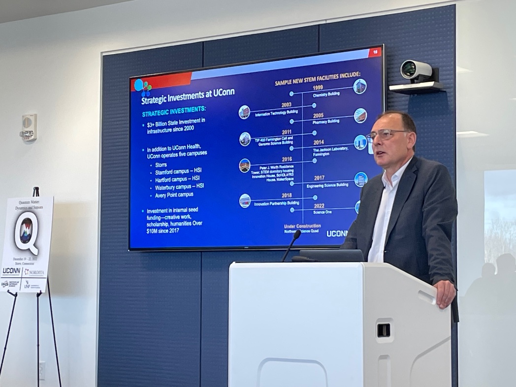 MJ20082's tweet photo. #Quantumworkshop @UConn https://t.co/NsESG3kNRk  @UConnEngineer @UConnResearch 
Thanks to Dr. Pamir Alpay to give overview of the research at UConn. https://t.co/JNH1Rp2rgv