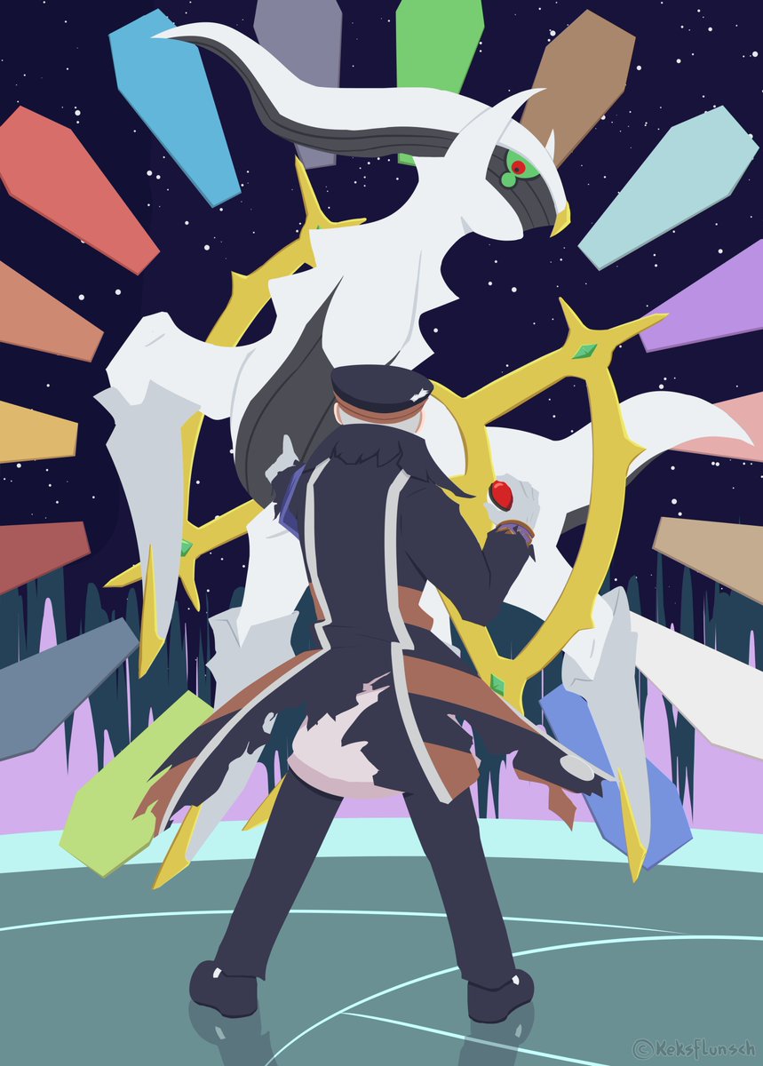 Keksflunsch09's tweet photo. A friend gave me the idea of drawing Ingo/Emmet against Legendaries and well. I was totally up to it!

This is something I never did before. Lineless and almost no shading. I wonder what it'd look like with shading though.

.
.

#pokemon #submas #arceus #giratina #ingo #emmet https://t.co/GTf3zA0Y4e