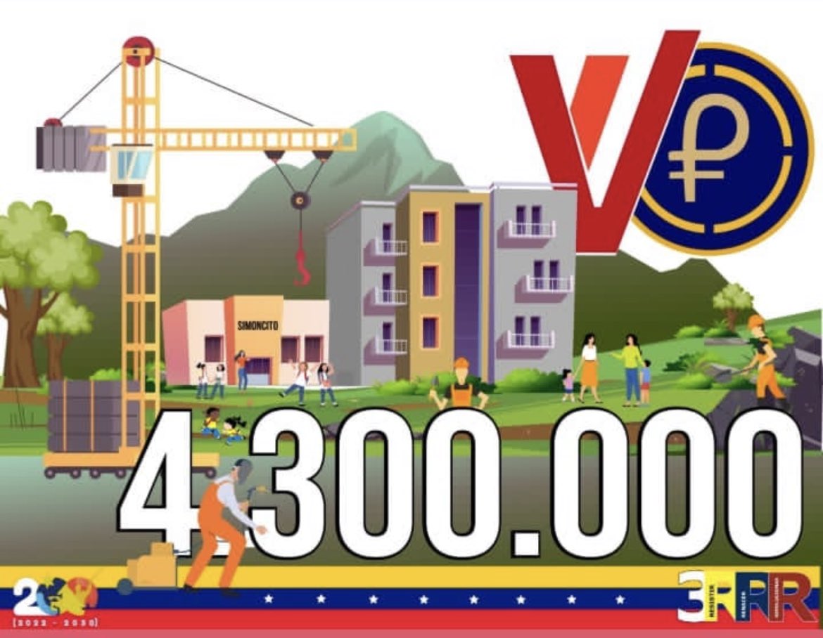 Nos sentimos orgullosos, desde #Construpatria, de sumar a la edificación de viviendas para nuestro pueblo. Con la develación del Hito 4.300.000 de techos dignos en Revolución, demostramos que las familias son prioridad para nuestro gobierno. 

#LaRevolucionProtegeAlPueblo