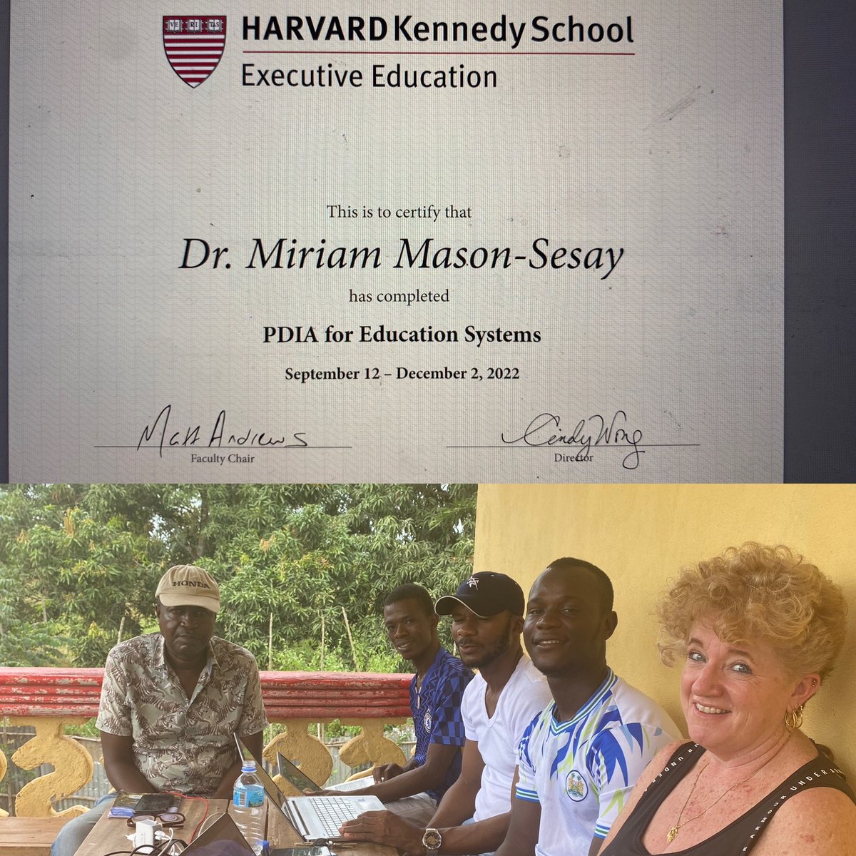 EducAidSL's tweet photo. Woohoo! Congratulations to us! We did it! Big thanks to the team at the Kennedy School & our great #EducationEagles team #PDIA #ProblemDrivenIterativeAdaptation #TogetherWeCan #EducAidAlwaysLearning #EducAidAlwaysClimbing https://t.co/bCOFgltSdG