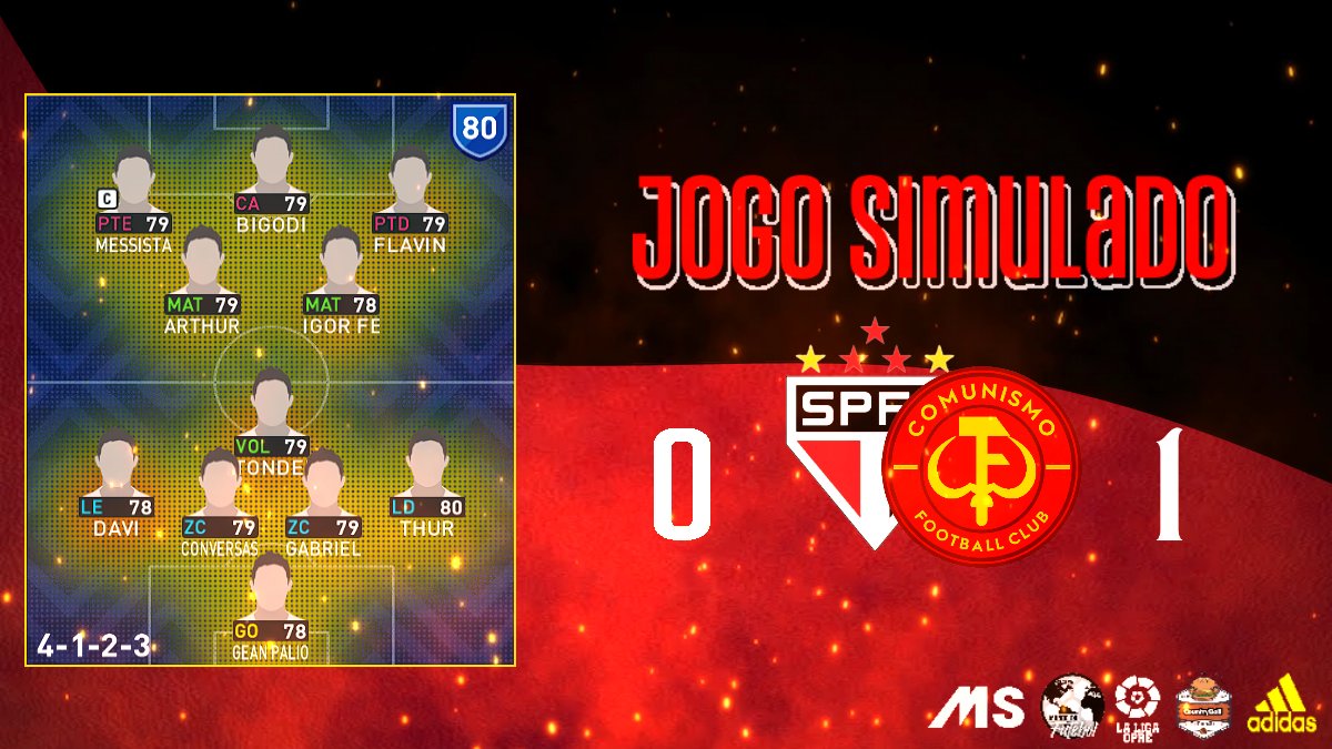 Jogo Simulado! - São Paulo 0 × 1 Comunismo FC

Competição: Campeonato Brasileiro Série A - 2ª Rodada 

Gols: <a href="/Igor10fernandes/">Igor Fernandes</a>  1x.