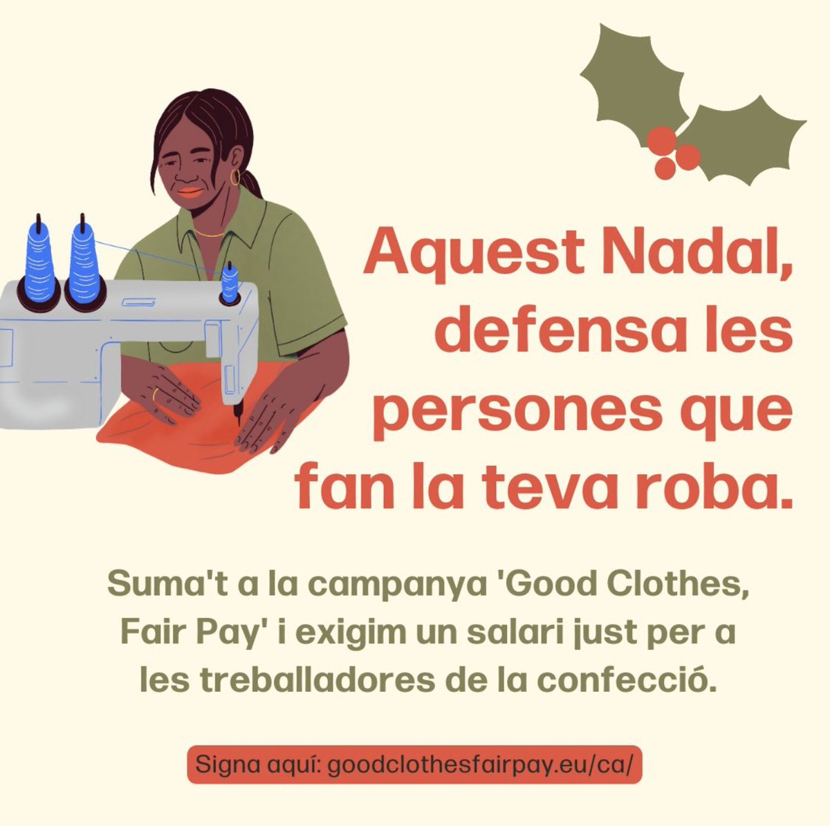 El #consum excessiu de #FastFashion és insostenible per al planeta i per a les treballadores, que pateixen el nostre model de consum tèxtil mundial. 

✊ Signa la petició europea #GoodClothesFairPay per garantir #SalarisDignes per a les persones que cusen la nostra roba.