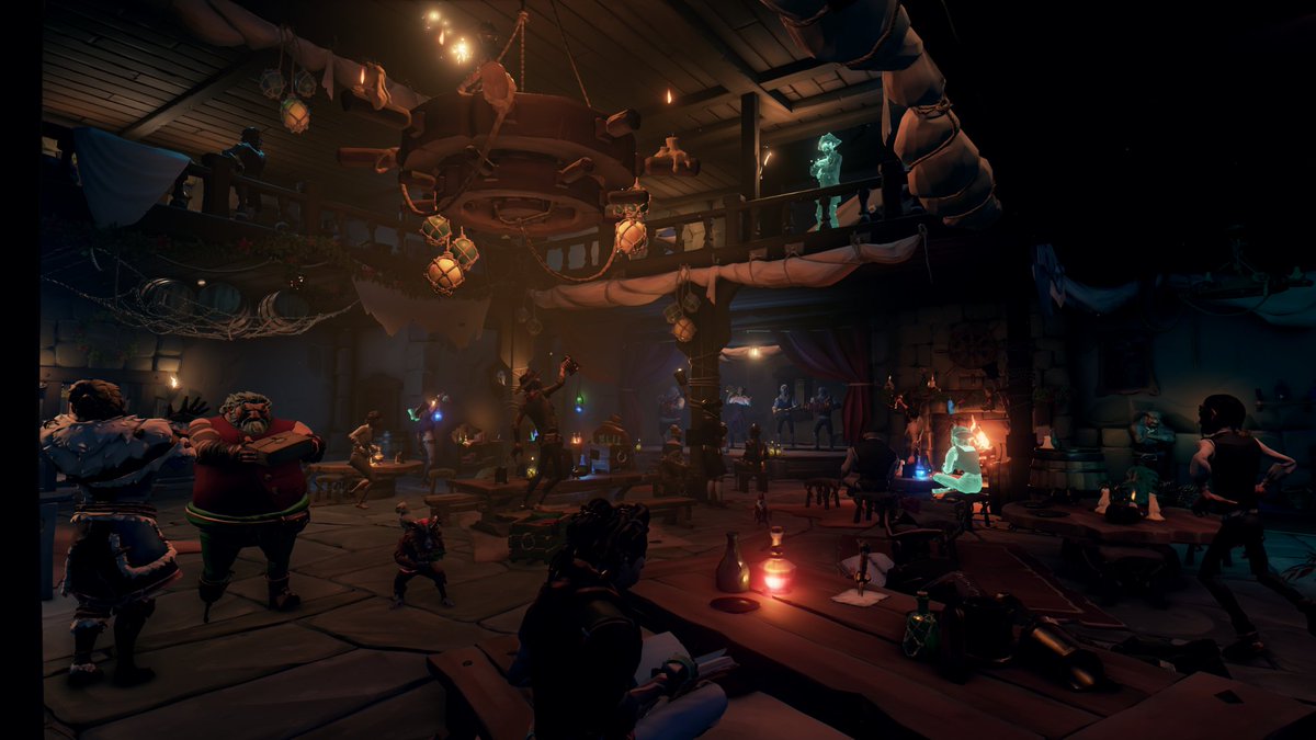 Sky_53_'s tweet photo. What a party! Welcome to the finest pirate celebration on the seas!!
@SeaOfThieves #SoTShot #SeaOfThieves https://t.co/BDniiKLuLM