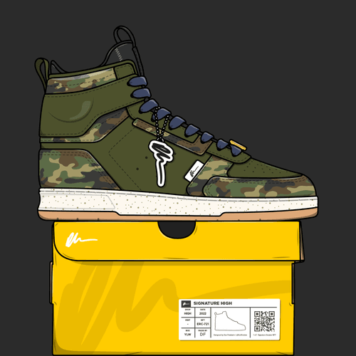 Signature Sneakers Highs #632 bought for 0.01 ETH by JoBo21 from 0x6f2963 opensea.io/assets/ethereu…