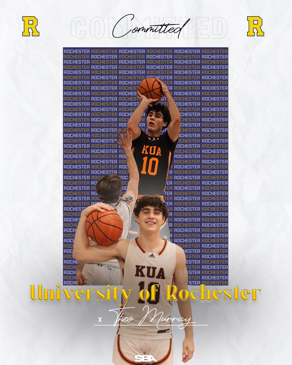 Proud to announce my commitment to further my athletic and academic career at The University of Rochester. Thank you to all my family, friends, teammates and coaches that have made this possible. #goyellowjackets @URMensHoops