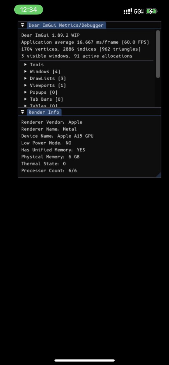 luigifcruz's tweet photo. I started this at the #GRCon22 but just now got some time to work on it. After some trickery, Jetstream can now render a view on iOS using Metal. I *really* meant this was built to be as portable as possible. https://t.co/WIr0sbkqpb