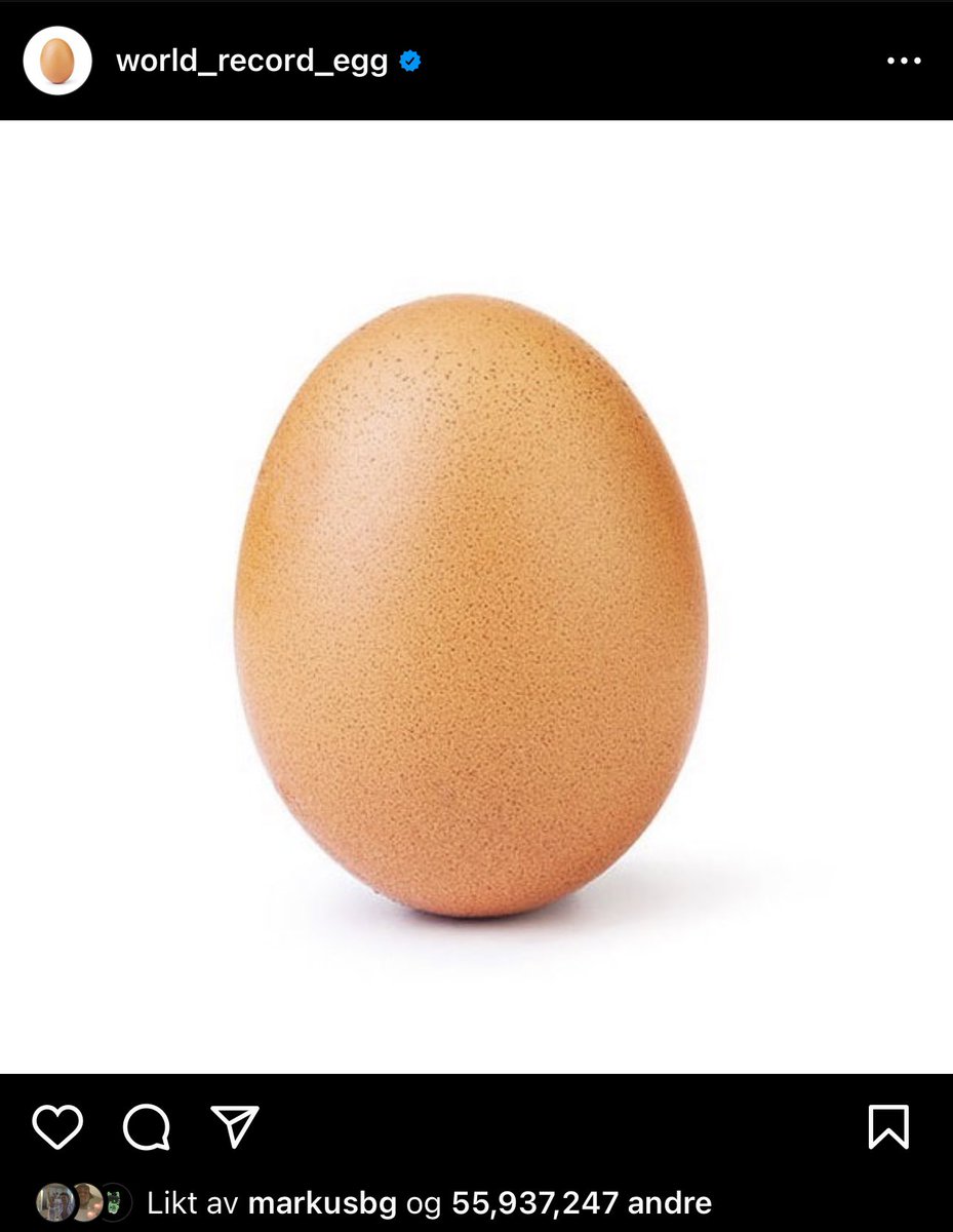 ranma76761122's tweet photo. Lionel Messi is so close to Beating The
Egg for the most likte Instagram post.
#LionelMessi𓃵 #instaegg https://t.co/MGiBBwUztY
