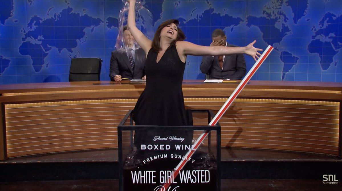 Congratulations to Cecily Strong on 11 incredible seasons on SNL, the longest tenure of any female cast member in the show's history. Will miss her jokes but most importantly her insane ability to throw wine directly on Colin Jost's head.
https://t.co/CtwIetThmT https://t.co/ohmbXNAFbv