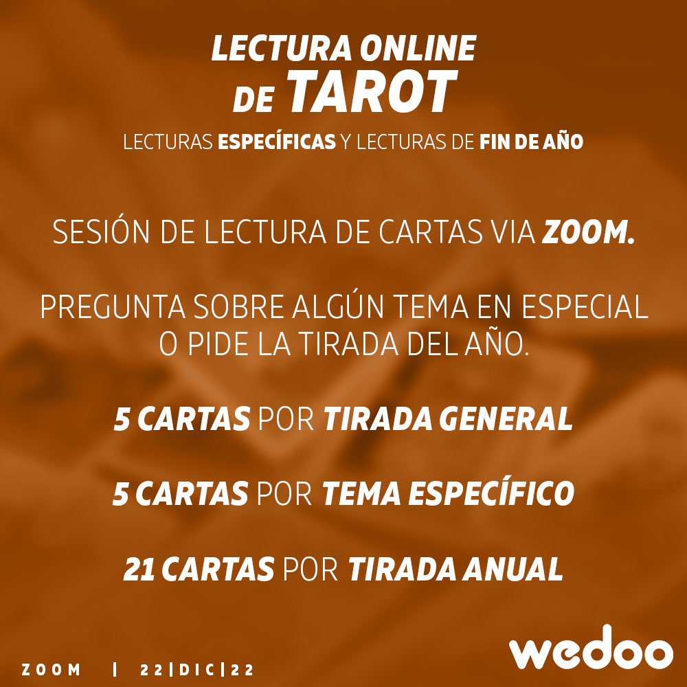 WedooMexico's tweet photo. ⚠️Esta es la señal que estabas esperando 🌕✨

Pide tu sesión personal de tarot y descubre lo que tiene preparado el destino para ti. 
temas en específico o haz tu tirada del 2023!  Cierra el año y ábrete a recibir lo nuevo. 🫶🏻
más información por dm

#Tarot #Magia #CartasTarot https://t.co/RWCbzVry5M