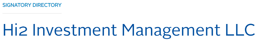 Hi2 is now a signatory of the UN Principles for Responsible Investment.@PRI_News Looking forward to supporting more sustainable investments through the incorporation of #ESG and continuing eyeing on ESG investments in emerging markets as a global asset allocation platform.#global