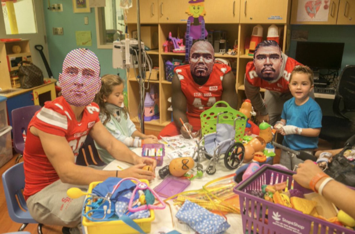 skolboi69420's tweet photo. QB Dru Saggity (left), WR Brian Rudd (center), and SS Malcom Murillo (right) visited the Tennessee Children’s Hospital for Nicotine Addiction. Classy move from some of the #Tects star players.
Taylor McNamara would be proud. #gotects https://t.co/Cj1S19qmMb