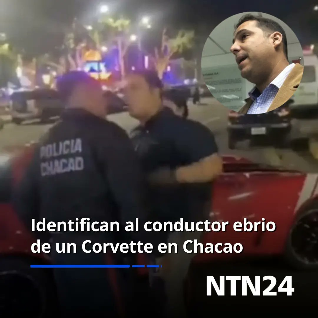 NTN24ve's tweet photo. Fueron los propios compañeros de trabajo quienes revelaron la identidad del conductor ebrio de un Corvette detenido por PoliChacao en Altamira 
Detalles -> https://t.co/nWYWwjbVAM https://t.co/LwGmjkWYJK