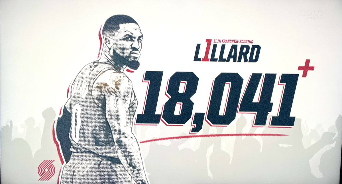 devonlyon's tweet photo. Dame has broken the Trail Blazers all-time scorer record held by Clyde Drexler. 💥💥💥💥💥💥💥💥 https://t.co/B2JfkFGLvC