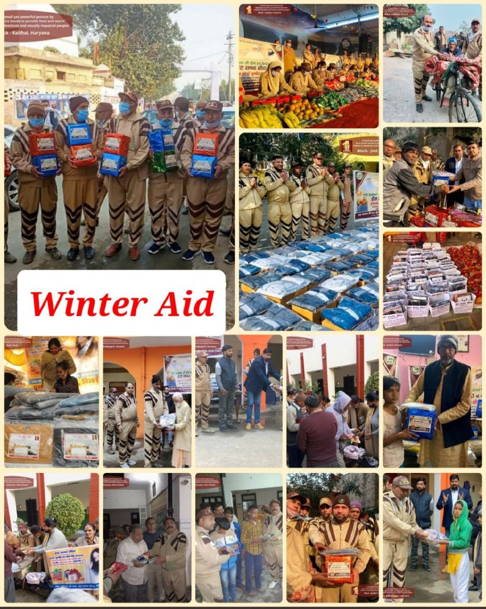 nehanh234's tweet photo. In today's time where our blood relations leave their side the followers of Dera Sacha Sauda alwayshelp others selflessly and distribute warmclothes to such needy people to protect them from cold Is That too following the inspiration of Saint @GurmeetRamRahim Insan Ji
#WinterCare https://t.co/pll21zc5PO