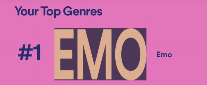 It’s late but happy National emo day and late anniversary for my 2021 Spotify wrapped https://t.co/J1Y0Lh6SYd