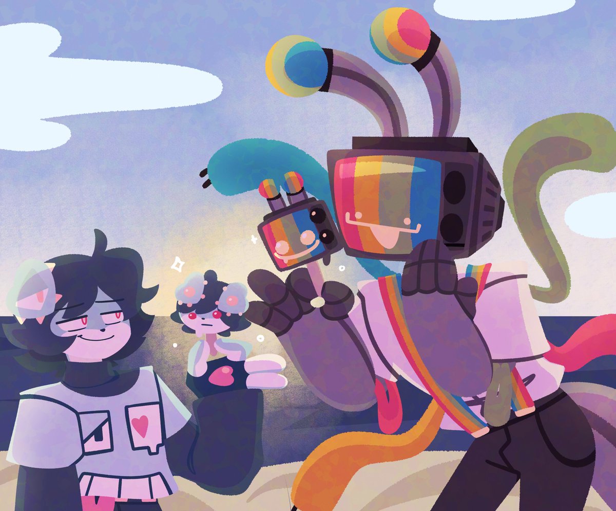 spacelandz's tweet photo. 📍
Hi hi I'm Jones!! This is my new account which brings a new pin.

I pretty much only draw my ocs. Occasionally I MIGHT draw fanart for something / someone but don't follow me from it unless you like my other stuff.

Extras⬇️ https://t.co/kPdEhzf22M