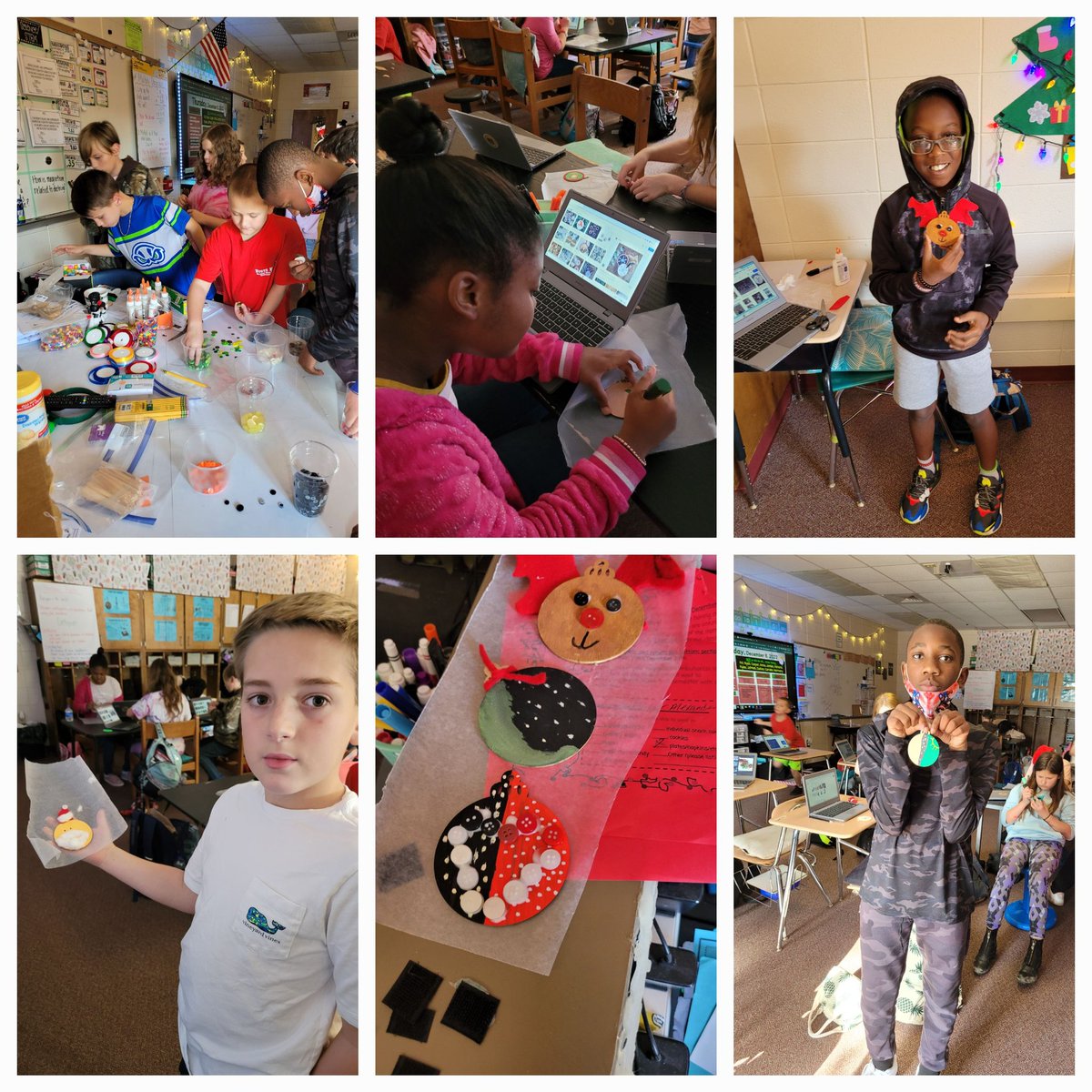 Hub_Sped4's tweet photo. Christmas time @Hubbard_Elem 🎄🎅🥰 #ornaments #secretsantashop #gingerbreadhouse #HUBfamily https://t.co/GfPJ6Z1NQE