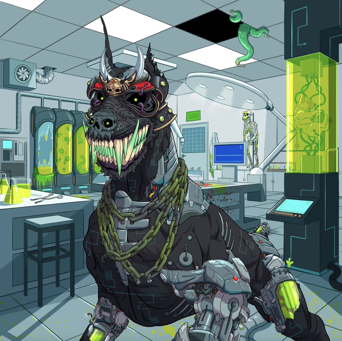 Crypto__Cade's tweet photo. Who else can’t stop looking at the @MutantHounds. The art is crazy… I want my hound now!!! https://t.co/XpwMly36Jh