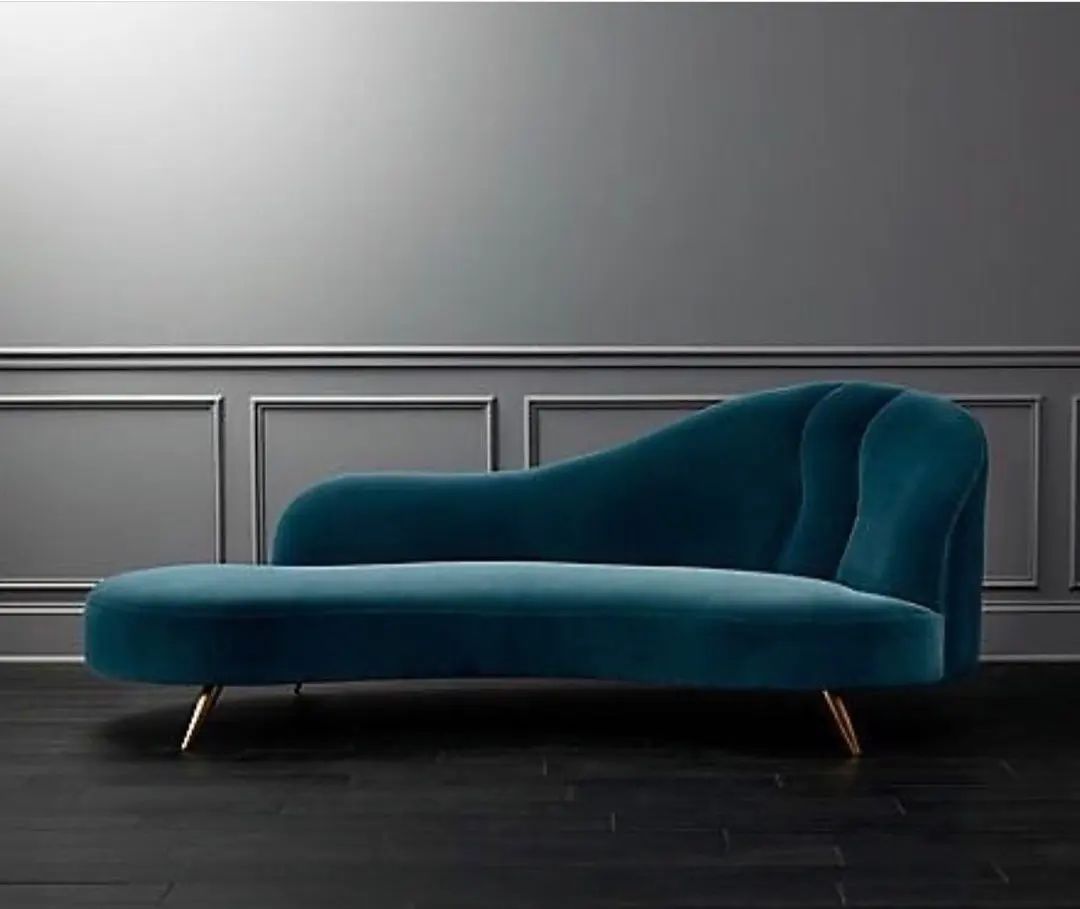 Кушетка Monroe Jade Velvet Chaise Lounge
