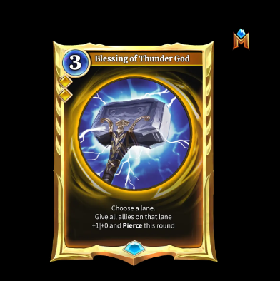 MytheriaMP's tweet photo. Everyone wants to receive the "Blessing of Thunder God" on Agoran #Marketplace for only 190 $MYRA tokens!📈

Link: 👇
https://t.co/9FclL3ELL9

@Mytheria_MYRA @IronSailCrew @kardiaChain

#NFT #Collectibles #TCG #Play2Earn #Web3
Discord https://t.co/FpLsarbw7t
Follow for more! 😉 https://t.co/8hdmmyS1Oo