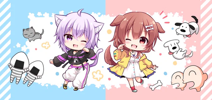 ちまキャラおかころ#できたてころね #絵かゆ #おかころ 
