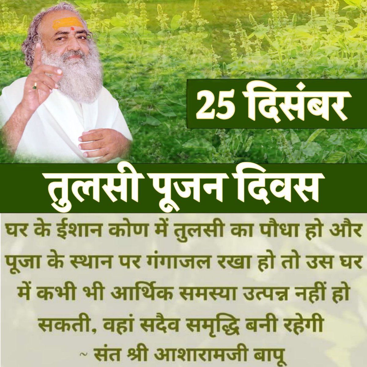 AjaySah85816750's tweet photo. तुलसी के सेवन से बुद्धिशक्ति, ओज-तेज बढ़ती है। तो आओ मनाए Sant Shri Asharamji Bapu द्वारा प्रेरित 25 December
Tulsi Pujan Diwas
#मेरी_संस्कृति_मेरा_गौरव https://t.co/dwQaecWcKq