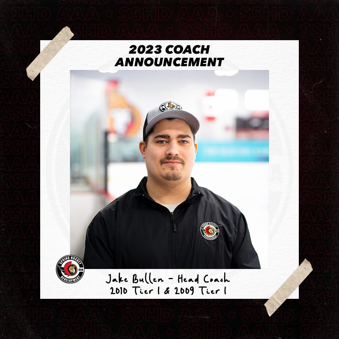 Sensplex's tweet photo. The SSHD AAA Hockey Club is pleased to announce that Ottawa Senators Hockey Programs Head of Hockey Development and SSHD AAA Club Head Coach, Jake Bullen, will serve as the Team Head Coach for our 2010 Tier I and 2009 Tier I Elite teams for the 2023 season. https://t.co/TRnmSbkmHX