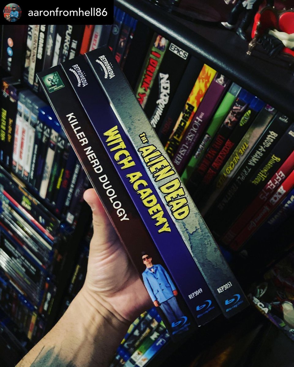 makeflix's tweet photo. Aaron Cabrera on Instagram: "Black Friday releases from #makeflix, love adding these low budget cult films to the collection. #retromediaentertainment #thealiendead #witchacademy #killernerd #horrorfilms #cultclassics #physicalmedia" https://t.co/TW4MVECvxw https://t.co/2D9Yyg13lD