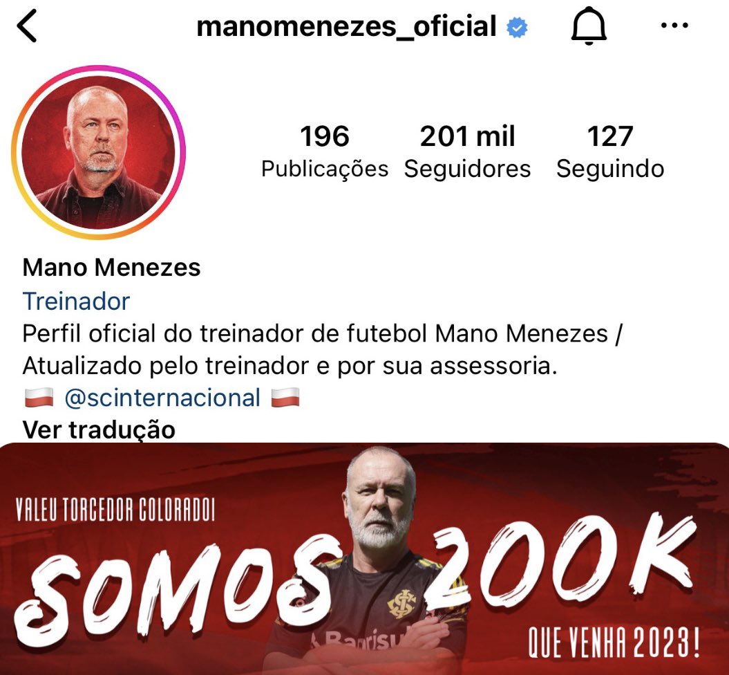 manomenezes's tweet image. Começamos a temporada 2023 com pé direito: somos 200k no meu perfil do Instagram! 

Obrigado a todos vocês q me acompanham, todos os dias, pelo perfil e que participam desse nosso diálogo direto e tão essencial para esse momento q eu e o @scinternacional estamos construindo!