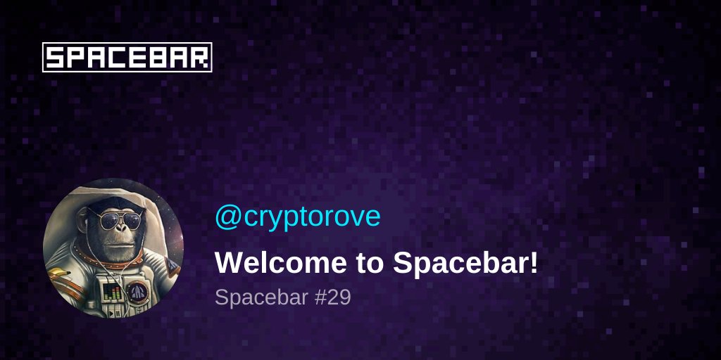spacebar_nft's tweet photo. 🚨 New Spacebar Cadet 🚨

Welcome, @cryptorove, Spacebar #29 🤩🧑‍🚀✨

#HyperSpace🛰️ (⌨️,⌨️) https://t.co/0DWa4Ylgaz