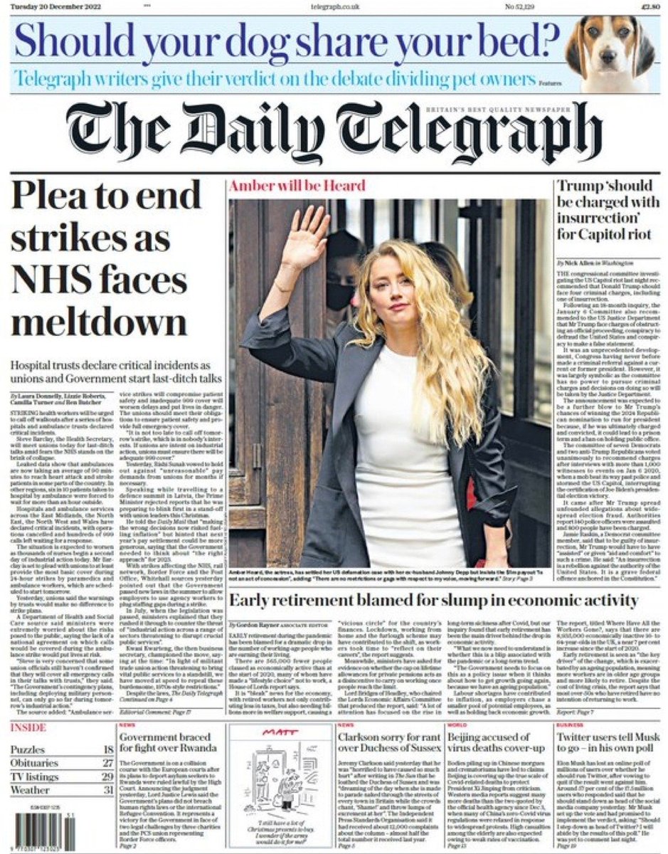 Eve_Barlow's tweet photo. Tomorrow's front pages:

Amber will be Heard https://t.co/E9Z4L9ko9O