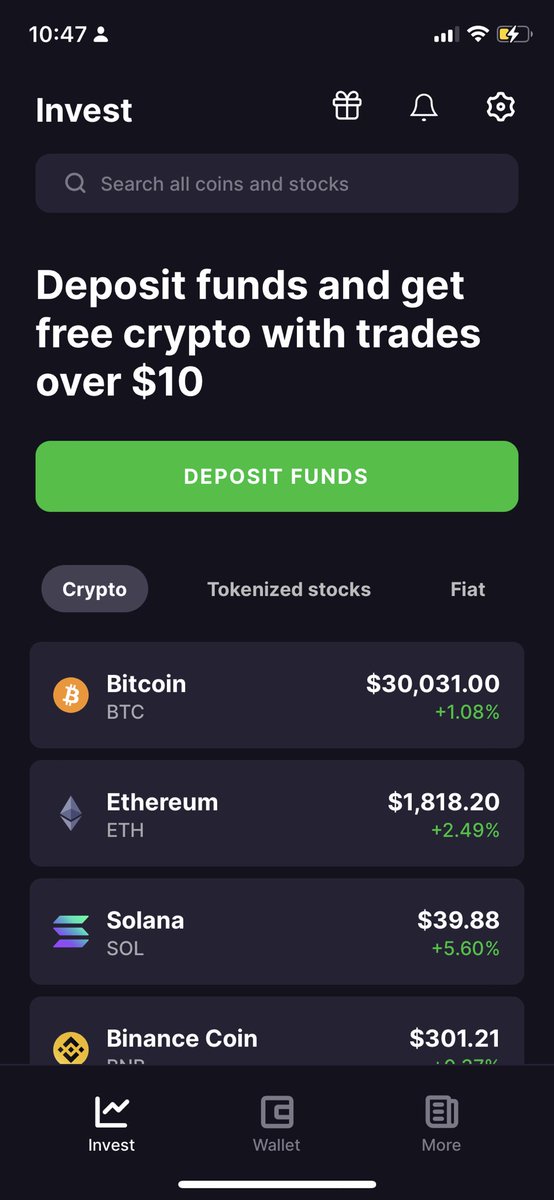 invertedcrypto's tweet photo. FTX app right now 💸 https://t.co/YaWxSgBmYK