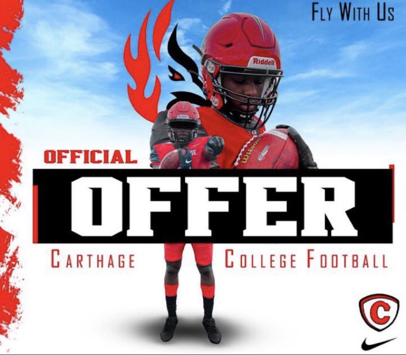 showstoppertim4's tweet photo. I Am Blessed To Announce I’ve Received My First Offer From Carthage College 💕🙏🏾 @CoachEGibson @InterlachenRams  @CoachDustinHass https://t.co/IOhoxy9Dk9