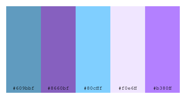 ColPaletteBot's tweet photo. Beep beep, here's a pretty color palette for you!
color-scheme.js parameters used:
- hue: 73
- variation: light
- colors: #609bbf, #8660bf, #80cfff, #f0e6ff, #b380ff
Have a lovely evening!
#twitterbot #colorpalette #colors #palette #prettycolors https://t.co/AMrlBRXboe