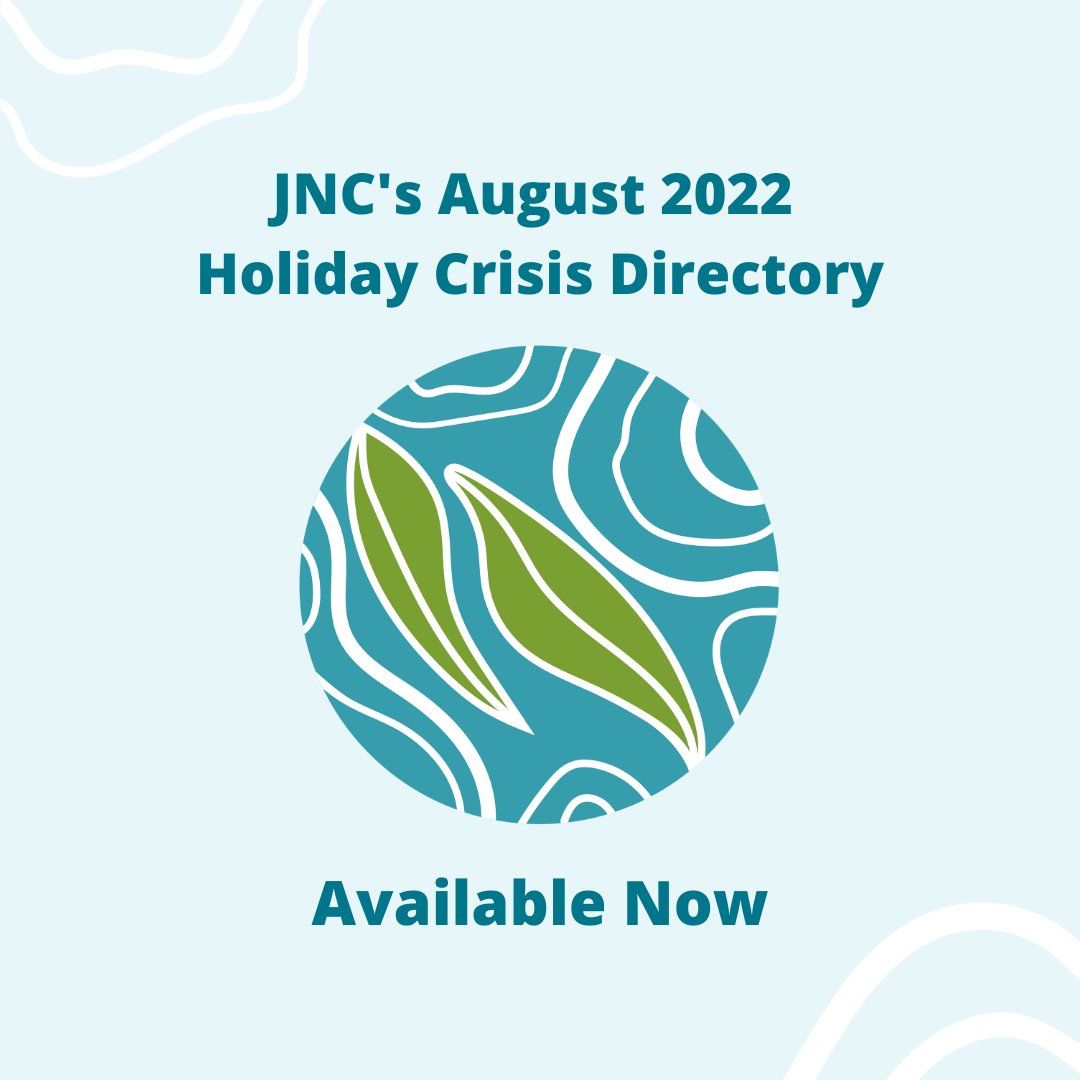 the_jnc's tweet photo. Our 2022 Holiday Crisis Directory is now available. Services are subject to change so keep an eye out for any updates over on our website or here on social media. https://t.co/aHSbwf9gXy https://t.co/sxYNSX3PHX
