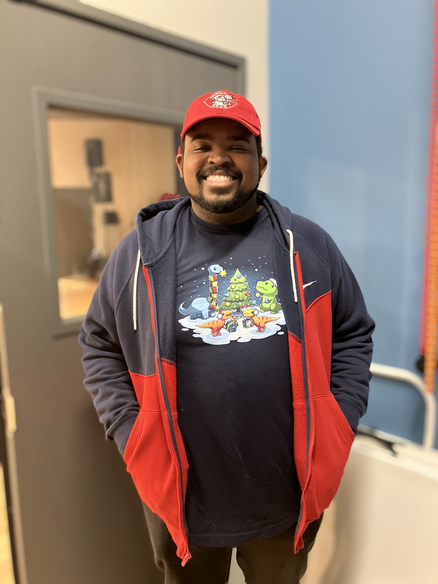 TeeTurtleHQ's tweet photo. Looking festive in the"A Very Dino Christmas" shirt! 🎄 @Sekweenie🎄
____________________
#teeturtle #Christmas #Holidays #dinos #dinosaurs https://t.co/nGtySmUvWq