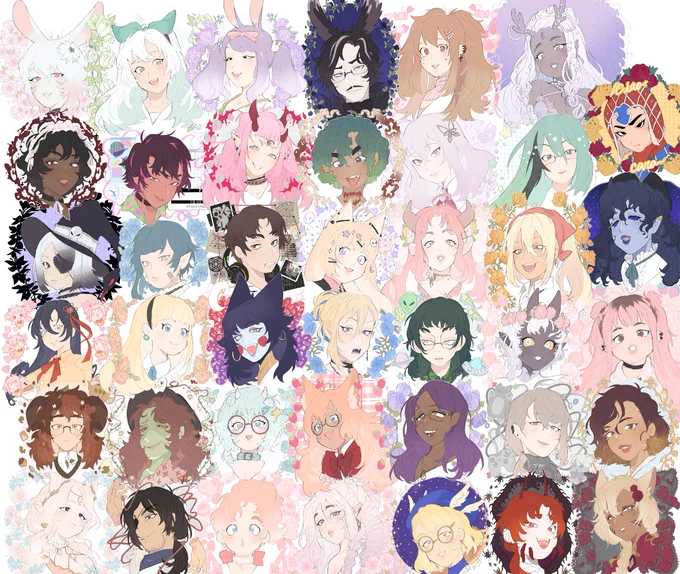 art summary of commissions taken this year! thanks to everyone who commissioned me! ^_^ 