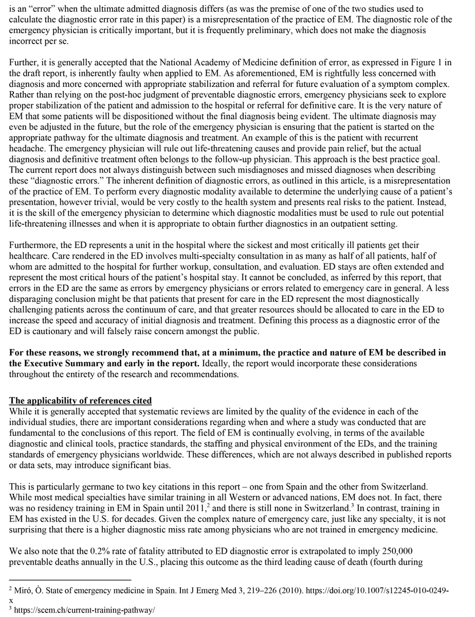 EmergencyDocs's tweet photo. [3/8] Together we warned about the public health danger of the report: "The repercussions of this faulty report cannot be overstated, as it will irresponsibly and falsely alarm the public and potentially lead them to delay or even forego treatment for time sensitive emergencies." https://t.co/JSwmyanHZG