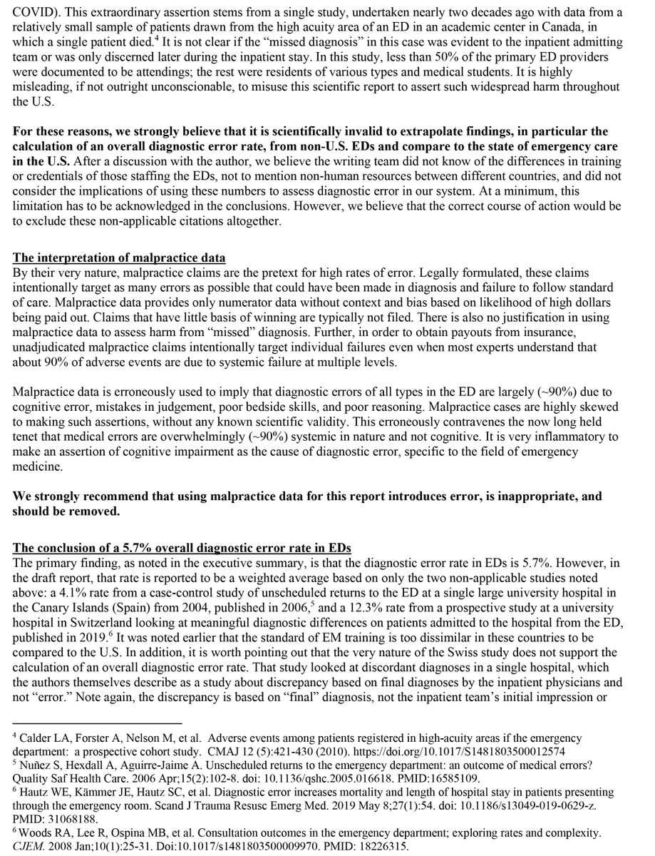EmergencyDocs's tweet photo. [3/8] Together we warned about the public health danger of the report: "The repercussions of this faulty report cannot be overstated, as it will irresponsibly and falsely alarm the public and potentially lead them to delay or even forego treatment for time sensitive emergencies." https://t.co/JSwmyanHZG
