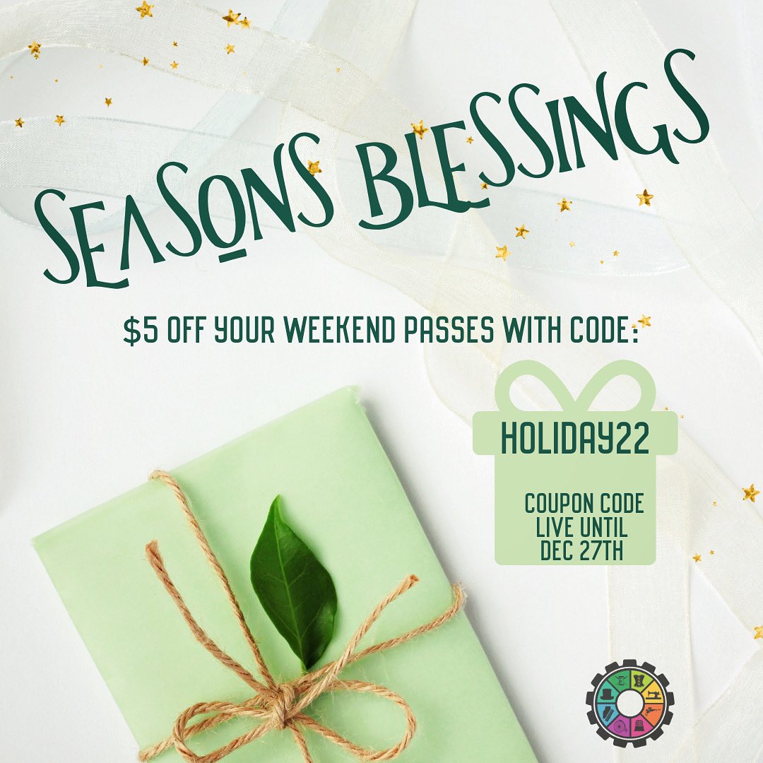 Whimsy_Con's tweet photo. π Find yourself needing a last minute present for friends, or family, or yourself? π
HOLIDAY22
The code for $5 off will be live until December 27th! π
βββ¦ββ
WhimsyCon 2023
March 31st to April 2nd
π Buy tickets at https://t.co/jUU6CNWgeq
β’
#whimsycon #whimsycon2023 https://t.co/qcnjIQw3IH
