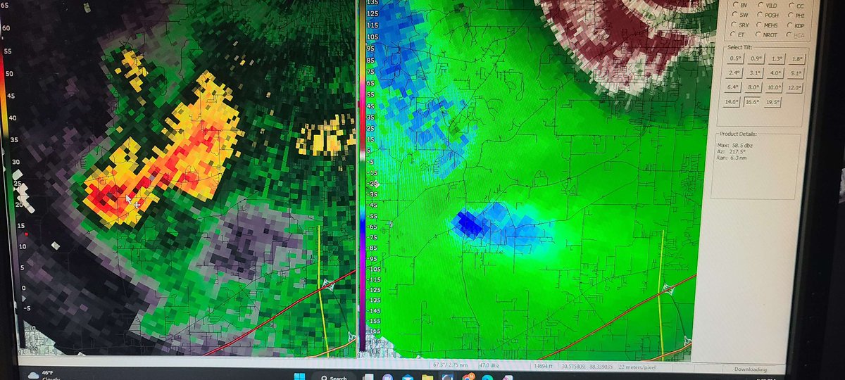 backinblack_wx's tweet photo. Hi welcome to mobile. It’s 42 degrees with a wintry mix and elevated supercells becuase why the hell not! Radar from @muggiewx https://t.co/Nn9mKVtbDc