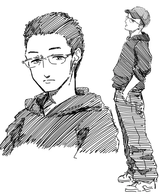 キャラデザ。
何歳だろう🤔

#創作男子 #落書き #rkgk 