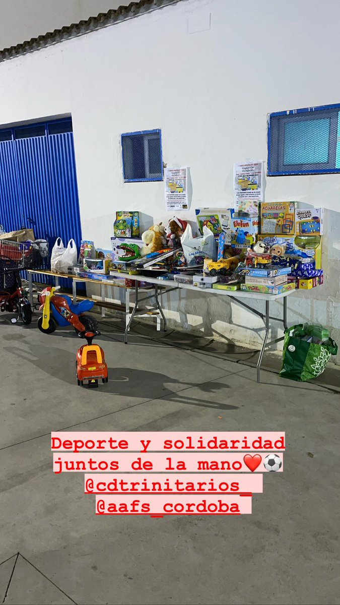 GRAN EXITO EN EL I PRIMER TORNEO SOLIDARIO “NINGUN NIÑO SIN JUGUETE” , gracia por cada granito de solidaridad.
<a href="/cdtrinitarios/">CD Trinitarios</a> 
<a href="/AnimarteAps/">Proyecto APS AnimArte</a> 
<a href="/FProlibertas/">PROLIBERTAS</a> 
<a href="/trinitariosCO/">Colegio Stma. Trinidad Trinitarios Córdoba</a> 
<a href="/AAFSCordoba/">AAFS Córdoba</a>