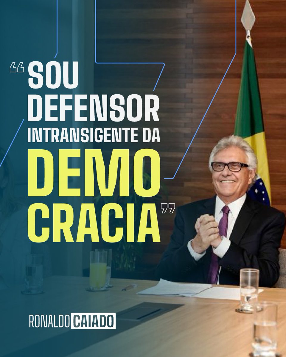 ronaldocaiado's tweet photo. Sou defensor intransigente da democracia, respeitando as normas constitucionais, onde nossas vitórias ou derrotas se dão no campo da democracia e respeitando o resultado das urnas.

#Diplomação #Eleições2022 #Política #Democracia https://t.co/QH2kBeNhO6
