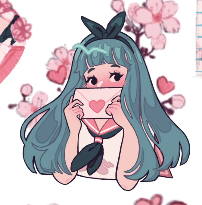 Trying out a simplified colouring style for some future stickers  