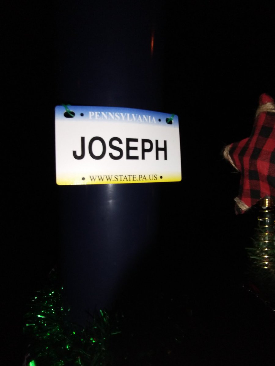 Drove by where they found Joseph on my way home, so I stopped to pay my respects and saw the PA license plate with his name and a little Christmas tree! 😭 So many people love this boy!❤️🎄 #JosephAugustusZarelli #FKAtheboyinthebox