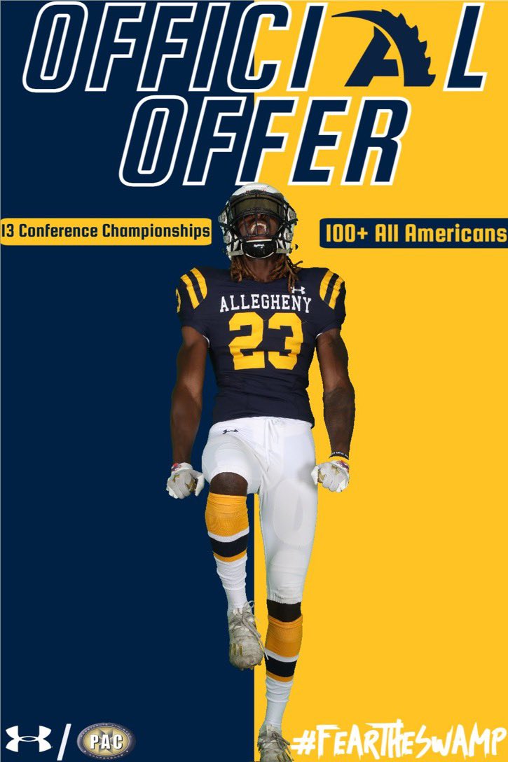 Shawn (Deuce) Jemison (@deucejemison6) on Twitter photo After a great talk with <a href="/CoachHanhold/">Matt Hanhold</a> I am blessed to have received an offer from <a href="/AlleghenyFB/">Allegheny Football</a> @ACCoachNagy #FearTheSwamp After a great talk with <a href="/CoachHanhold/">Matt Hanhold</a> I am blessed to have received an offer from <a href="/AlleghenyFB/">Allegheny Football</a> @ACCoachNagy #FearTheSwamp