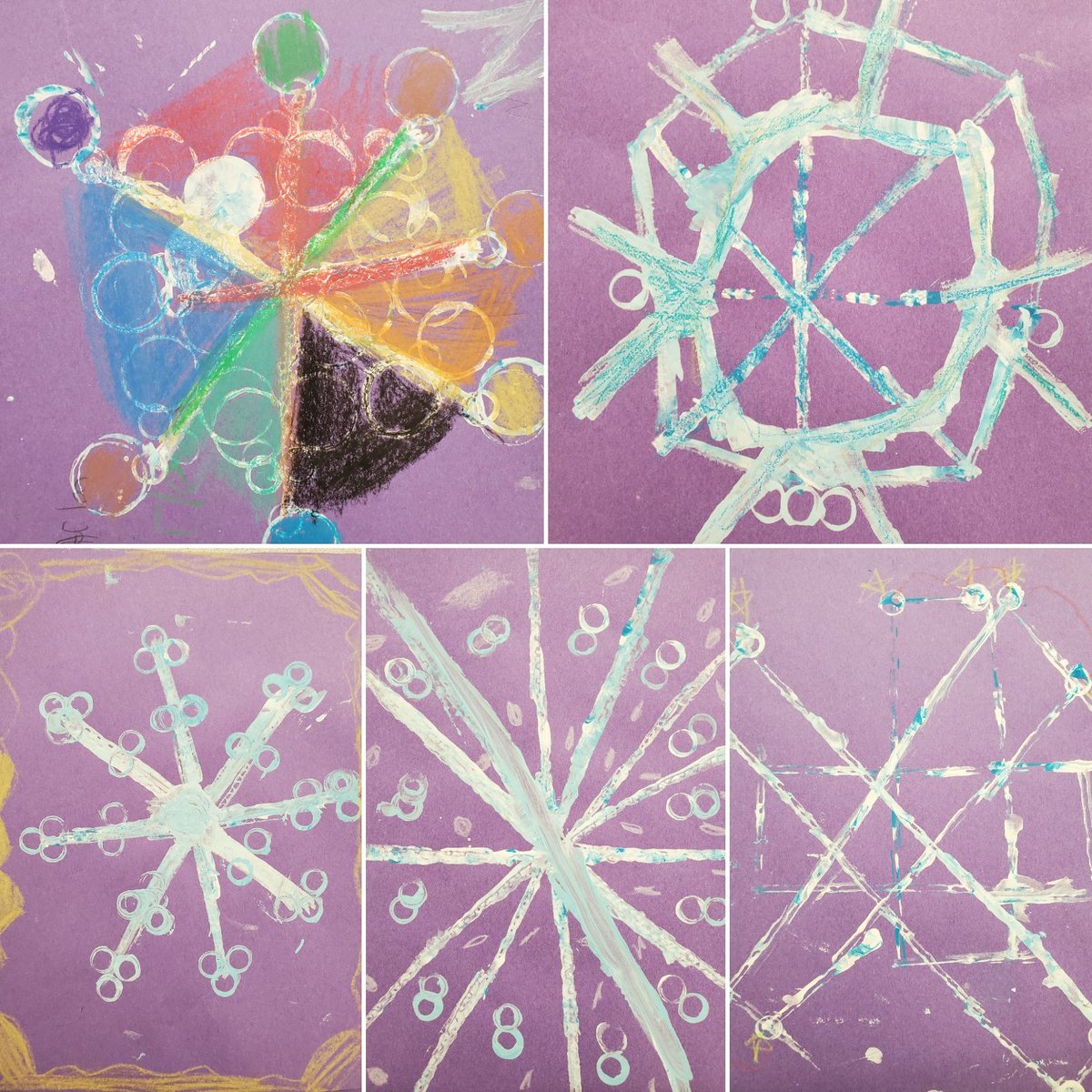 Winter art is my favorite season! ❄️☃️ lots of snowmen and snowflakes to take home this week 💙 #d109pride