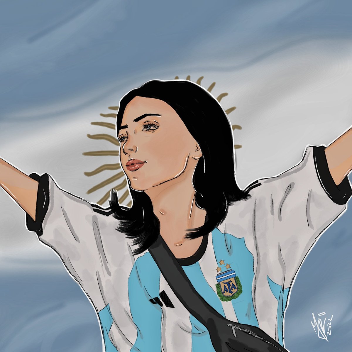 Beercita_'s tweet photo. @macdmerca  🇦🇷

-
-

#fanart #artdigital #draw #art #Messi𓃵 #ArgentinaCampeonDelMundo #Arg #twitch https://t.co/Ye13Xbjxdq