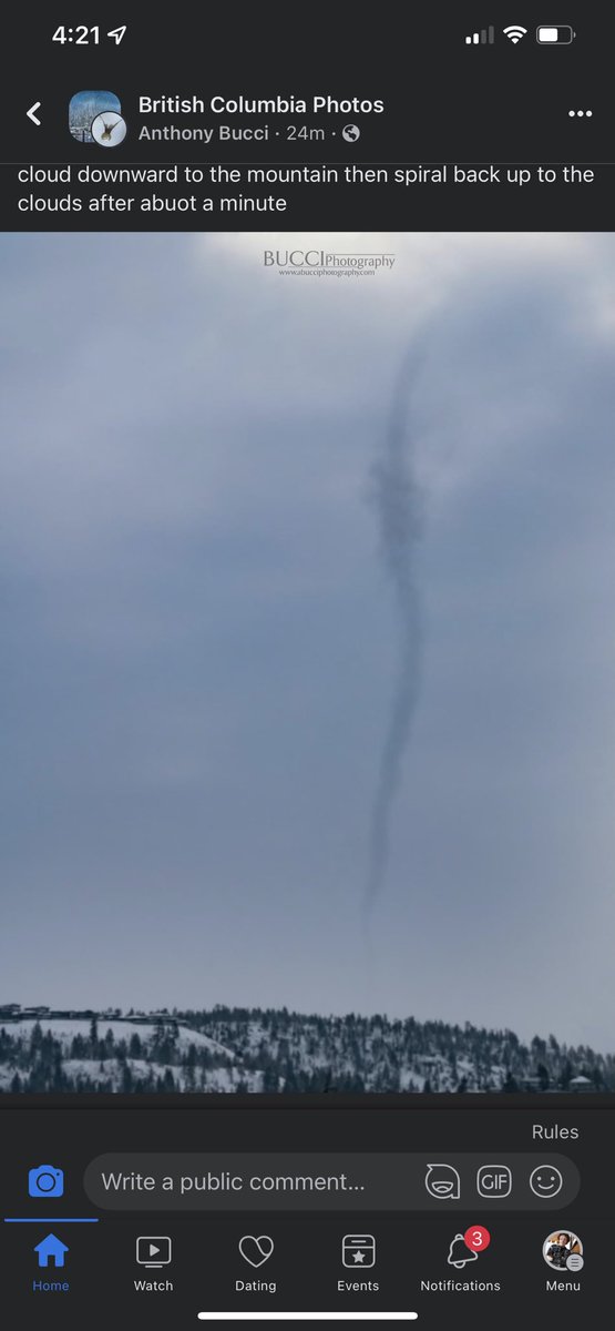 HouckisPokisewx's tweet photo. This was spotted West Kelowna this afternoon pic taken by Anthony Bucci on British Columbia Photos group  #bcstorm https://t.co/KLn57ngKcb